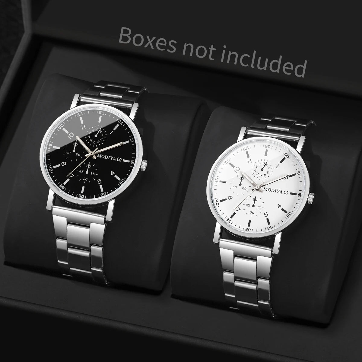 2PCS/Set Men Business Watches Fashion Analog Quartz Watch Reloj Hombre(Without Box)