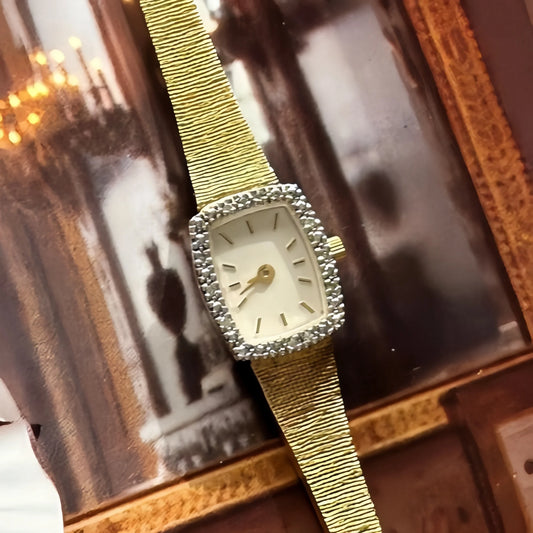 2024 New Women's Watch Medieval Diamond  Vintage Retro Luxury Elegance High Quartz  Retro Gold Clock