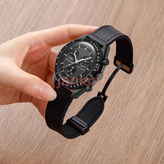 For Omega X Swatch Joint MoonSwatch Strap Magnetic Bracelet Vintage Band For MoonSwatch Watchband Silicone Correa Accessories
