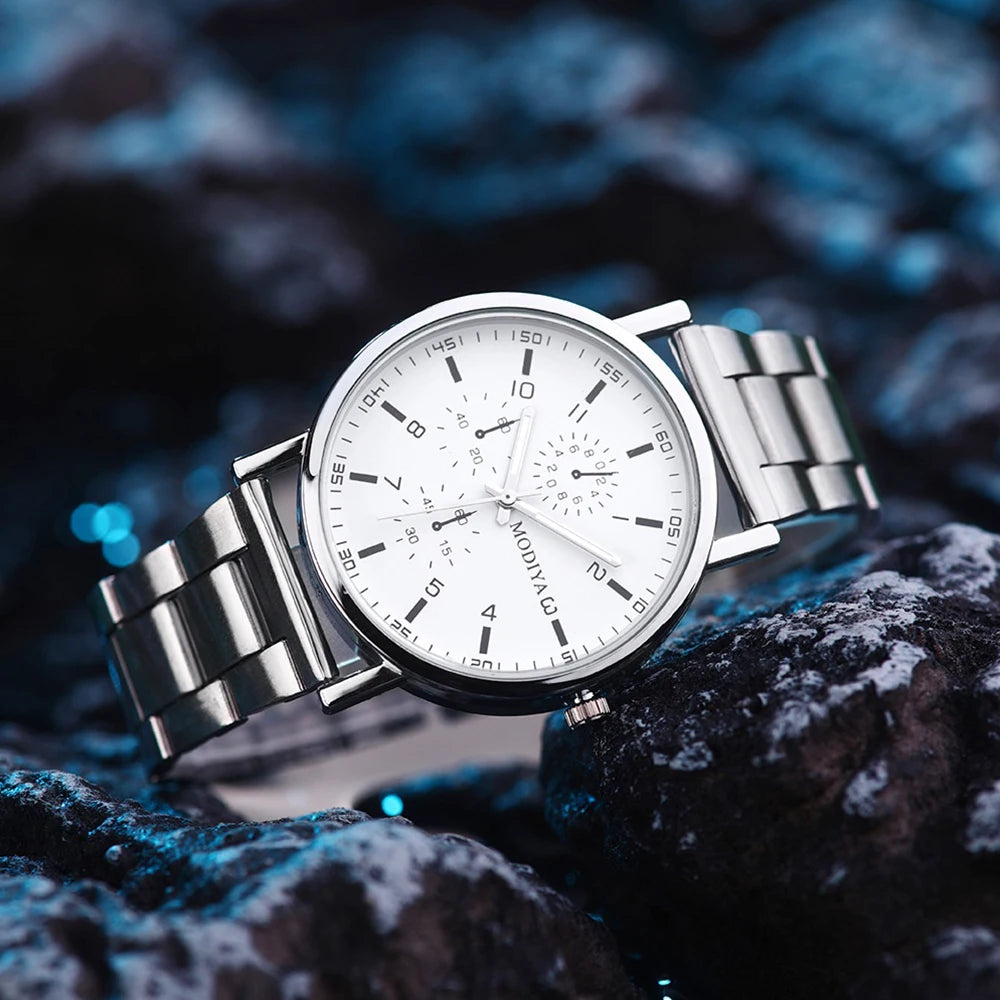 Fashion Men Watches Casual Steel Band Male Sports Quartz Watch Clock Relogio Masculino Reloj Hombre