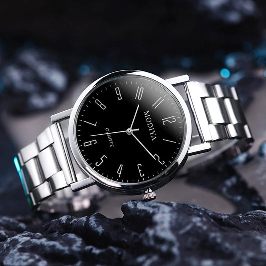 Fashion Men Watches Casual Steel Band Male Sports Quartz Watch Clock Relogio Masculino Reloj Hombre