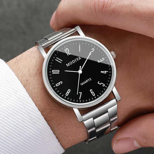 2PCS/Set Men Business Watches Fashion Analog Quartz Watch Reloj Hombre（Without Box）