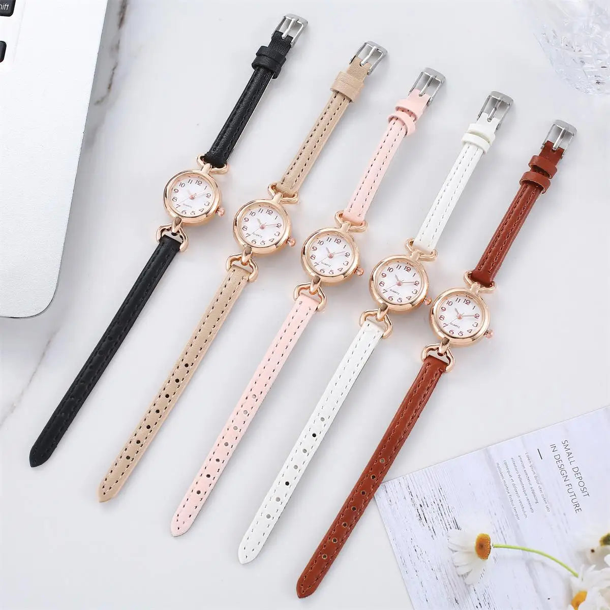 2024 new cross-border foreign trade exquisite girls watch student watch fashion small round watch digital ladies wristwatch