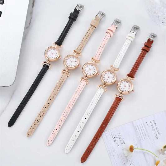 2024 new cross-border foreign trade exquisite girls watch student watch fashion small round watch digital ladies wristwatch